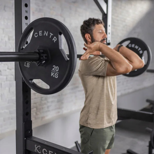 Centr by Inspire 300 lb. Rubber Olympic Weight Set with Bar