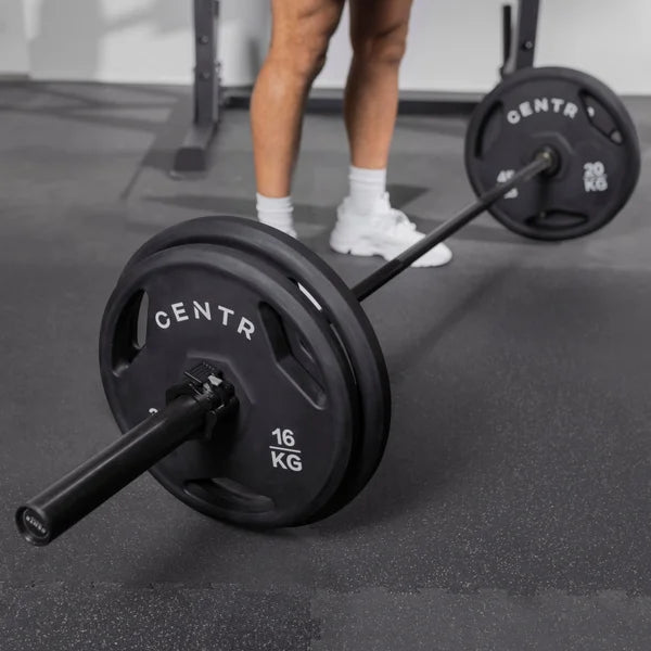 Centr by Inspire 300 lb. Rubber Olympic Weight Set with Bar