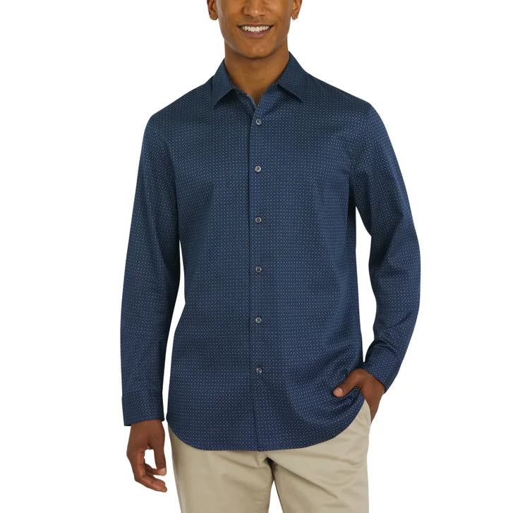 DKNY Men's Woven Button-Up Shirt