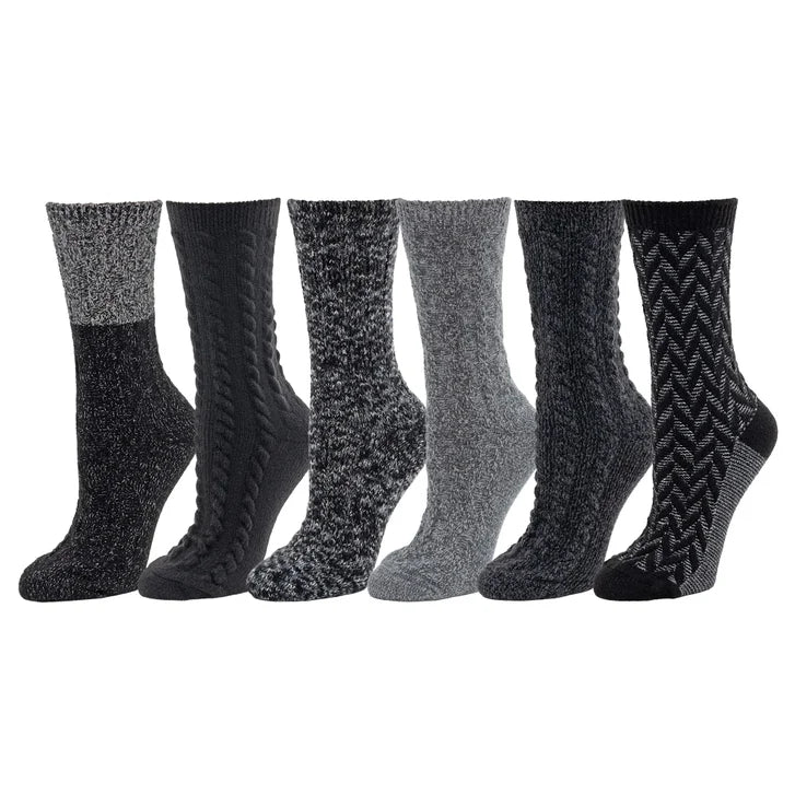 BEARPAW Women's Boot Sock, 6-pair