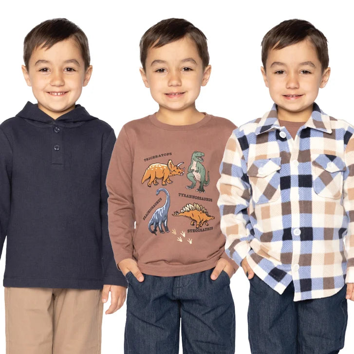 Pekkle Kids' 3-pack Long Sleeve Top