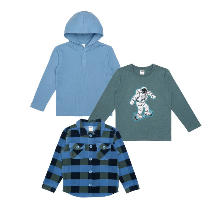 Pekkle Kids' 3-pack Long Sleeve Top