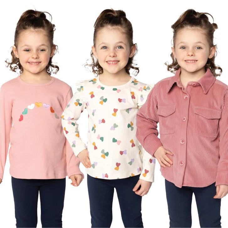 Pekkle Kids' 3-pack Long Sleeve Top