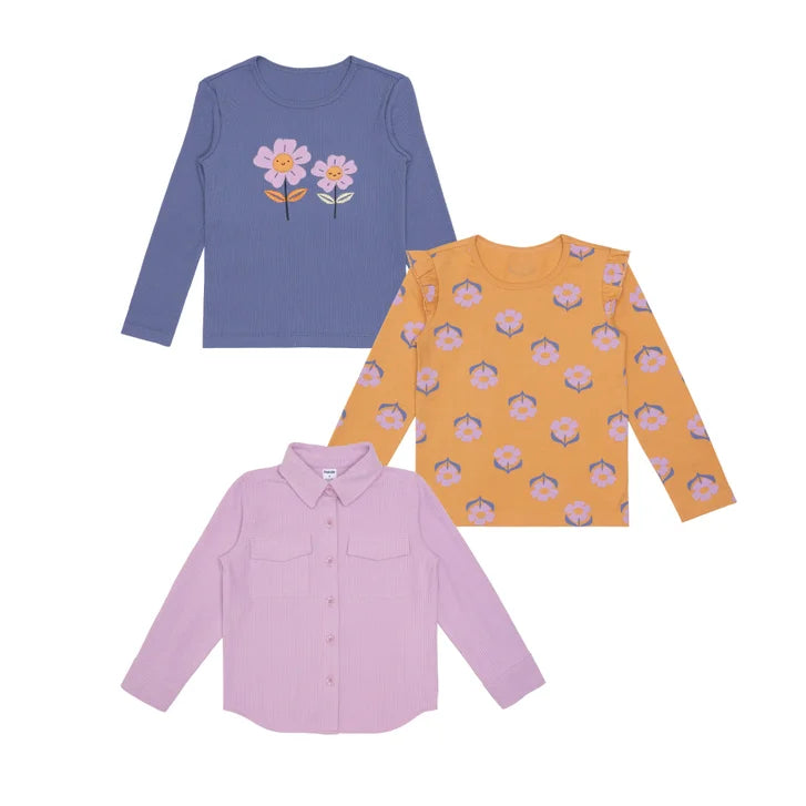 Pekkle Kids' 3-pack Long Sleeve Top