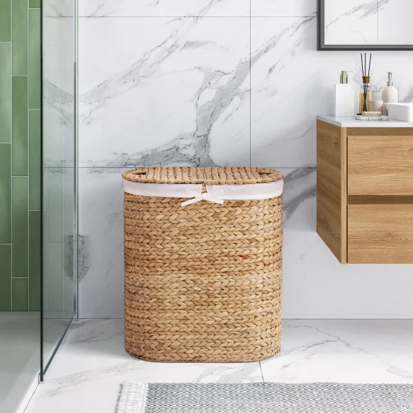 Seville Handwoven Water Hyacinth Laundry Hamper