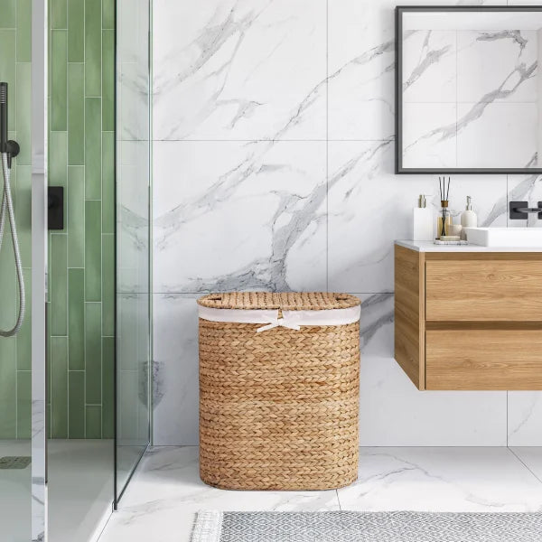 Seville Handwoven Water Hyacinth Laundry Hamper