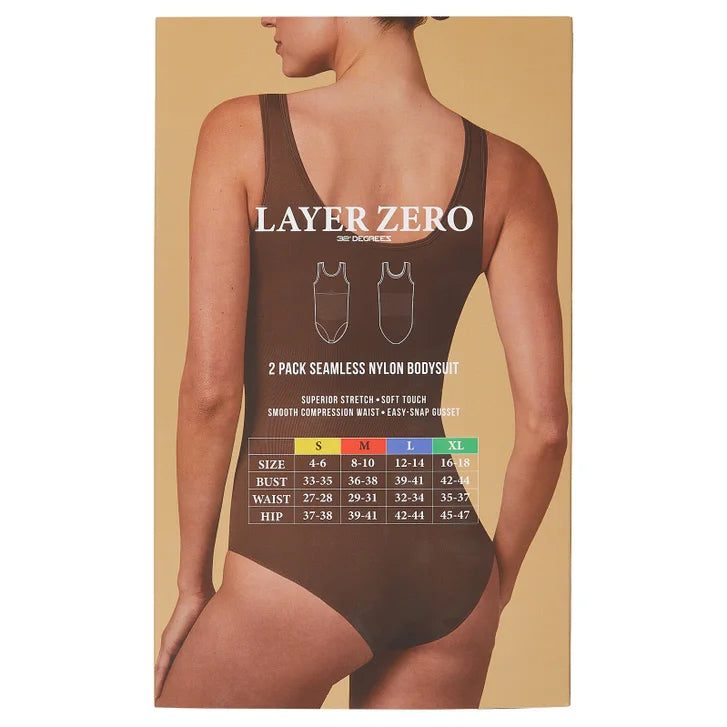 Layer Zero by 32 Degrees Women's Bodysuit, 2-pack