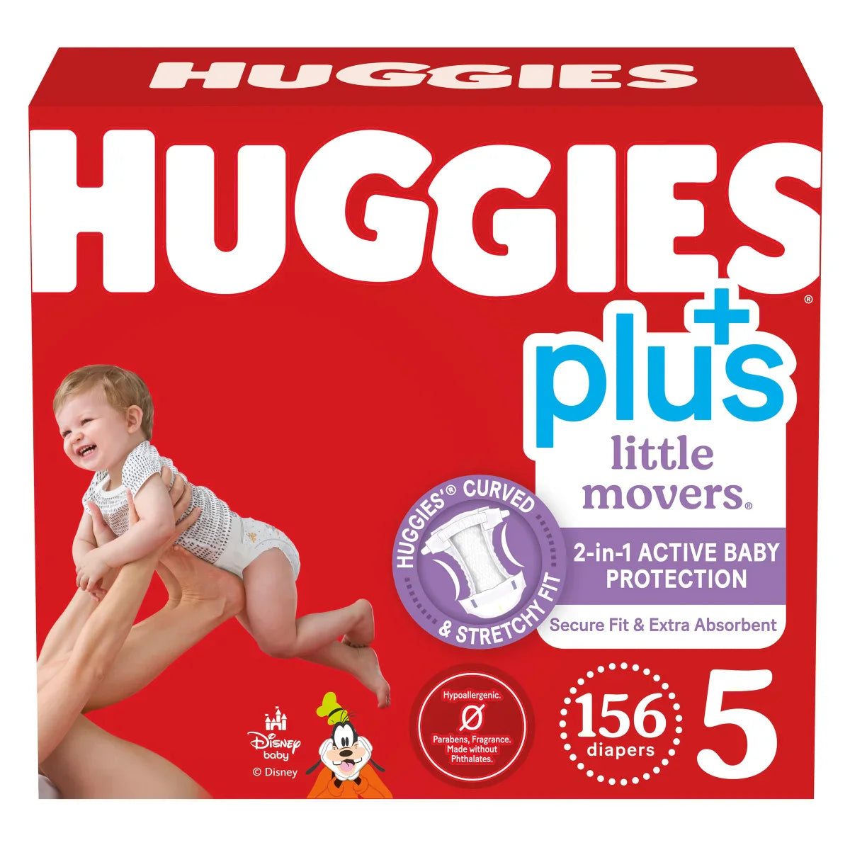 Huggies Plus Diapers Sizes 3 - 7