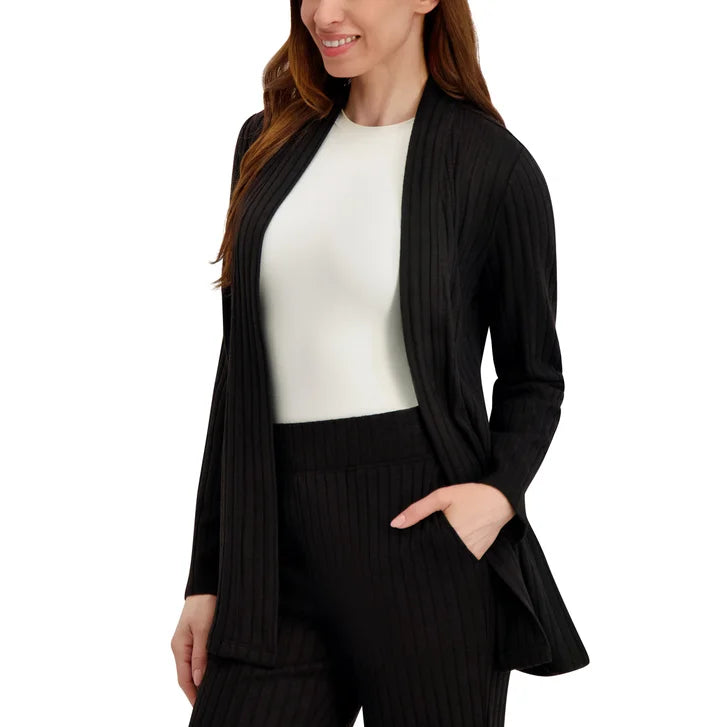 Andrew Marc Women's Rib Knit Open Cardigan