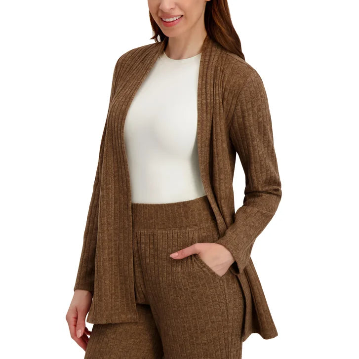 Andrew Marc Women's Rib Knit Open Cardigan