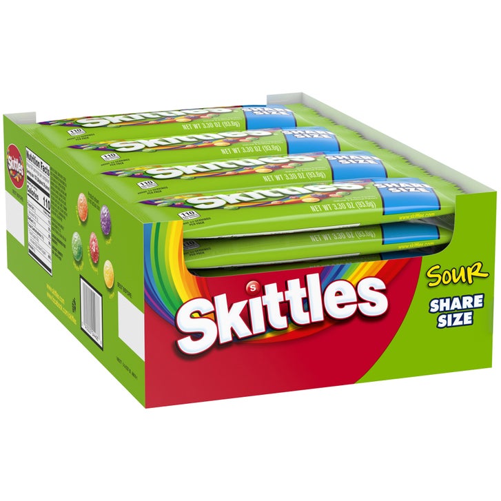 Skittles Bite Size Candies, Sour,  Share Size, 3.3 Oz, 24-Count