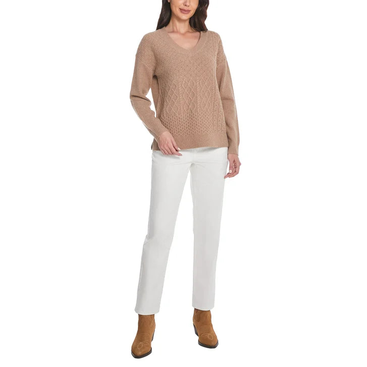 Frye Women's Patchwork V-Neck Sweater