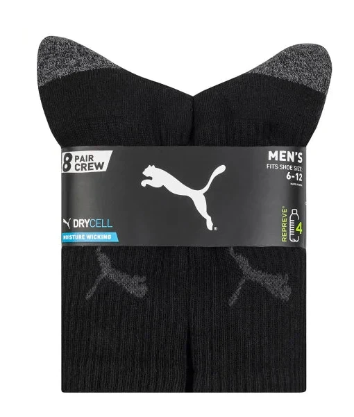 PUMA Men's Crew Sock, 8-pair