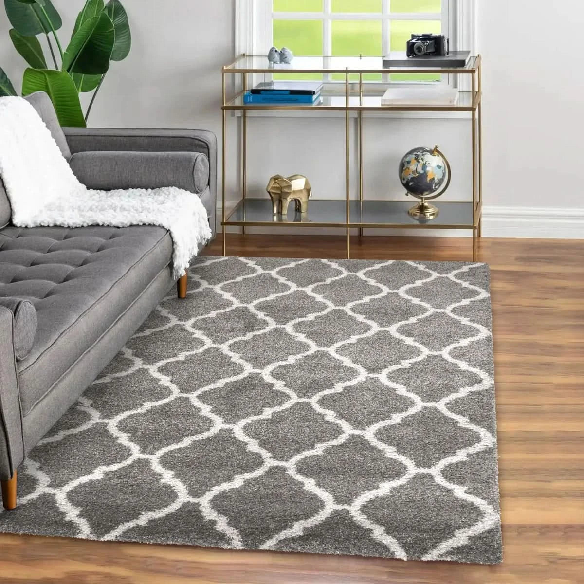 Thomasville Marketplace Luxury Shag Rug, Trellis 5'3" x 7'