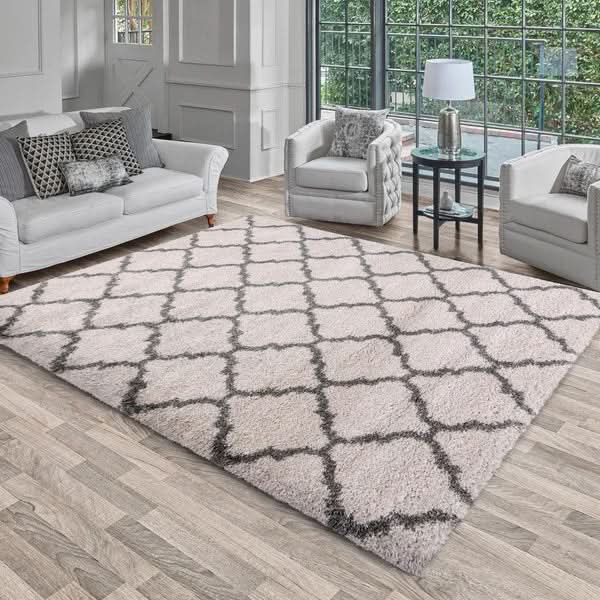 Thomasville Marketplace Luxury Shag Rug, Trellis 6’6” x 9’
