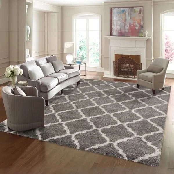 Thomasville Marketplace Luxury Shag Rug, Trellis, 9’5” x 13’
