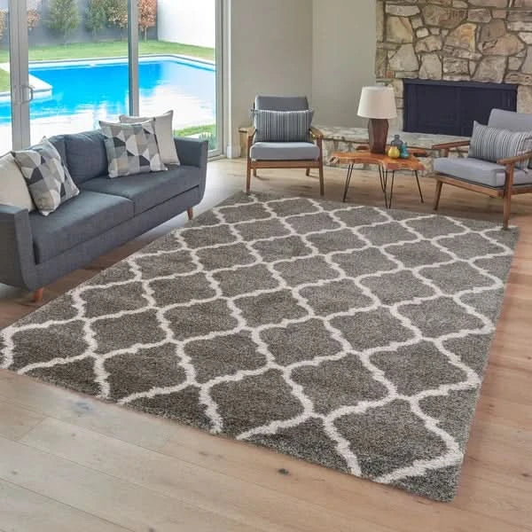 Thomasville Marketplace Luxury Shag Rug, Trellis, 7’10” x 10’
