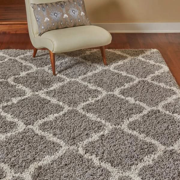 Thomasville Marketplace Luxury Shag Rug, Trellis, 7’10” x 10’