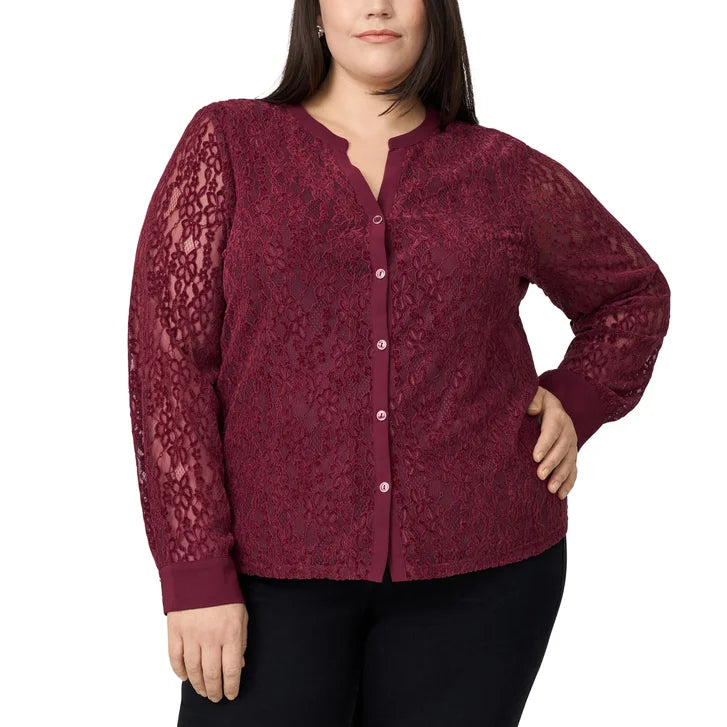 Cable & Gauge Women's Lace Blouse