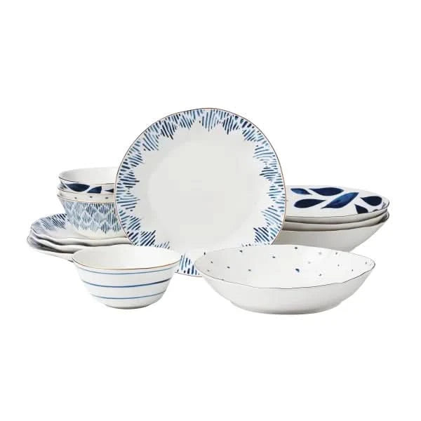 Lenox Blue Bay Porcelain 12-piece Dinnerware Set