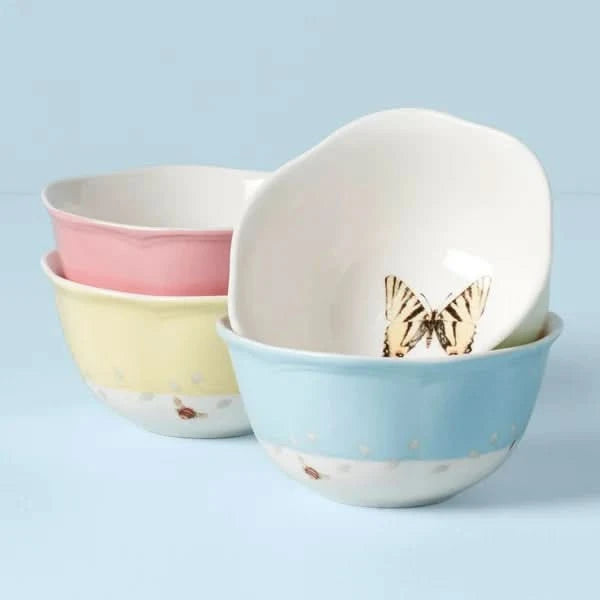 Lenox Butterfly Meadow Porcelain 4-piece Dessert Bowl Set