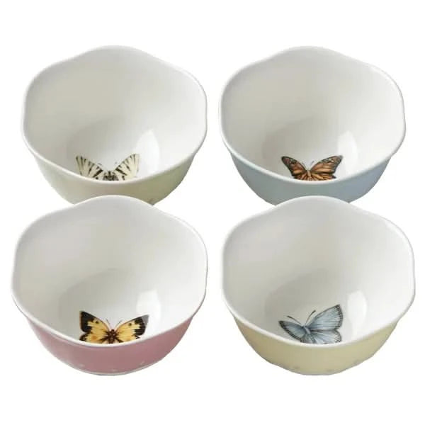 Lenox Butterfly Meadow Porcelain 4-piece Dessert Bowl Set
