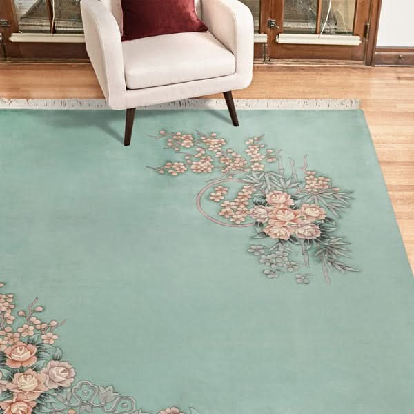 Pagoda Hand Knotted Rug Collection, Jasmin, Light Green
