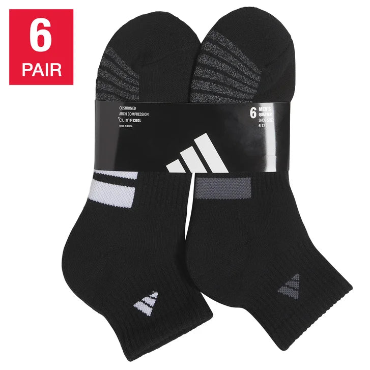 adidas Men's Quarter Sock, 6-pair