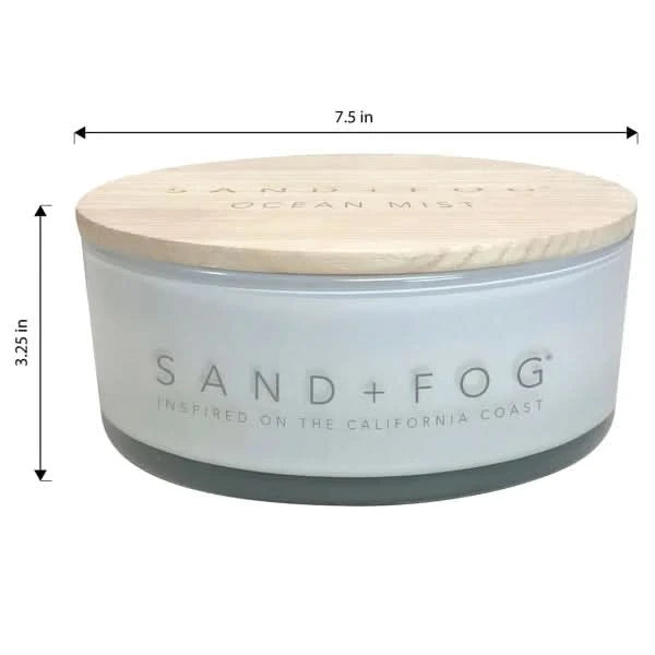 Sand + Fog 34oz Cocktail Candle with Rubber Wood Lid