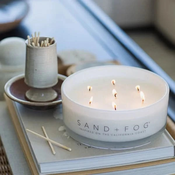 Sand + Fog 34oz Cocktail Candle with Rubber Wood Lid