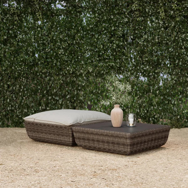 SunVilla Swann Modular Outdoor Patio Table and Ottoman