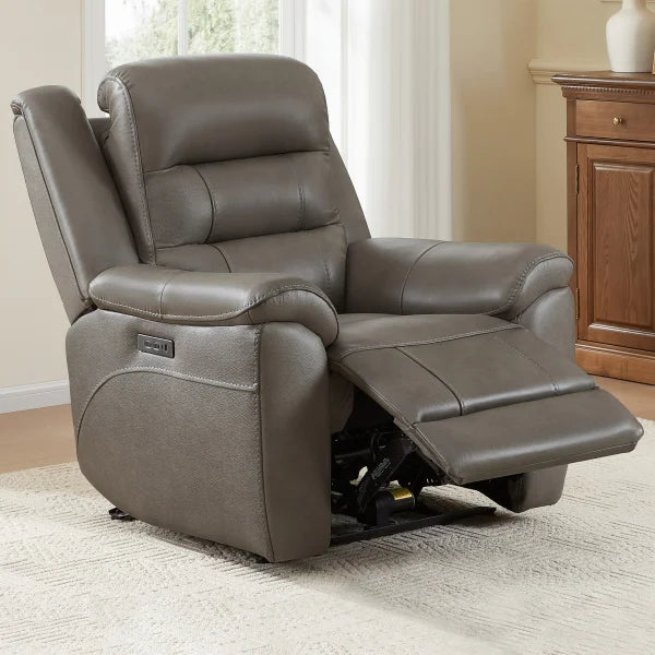 Mason Leather Power Glider Recliner with Power Headrest