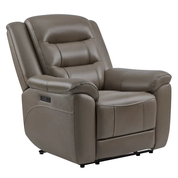 Mason Leather Power Glider Recliner with Power Headrest