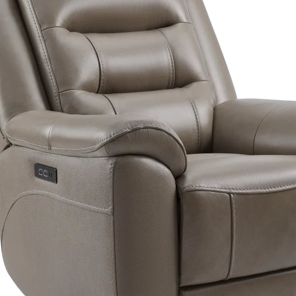 Mason Leather Power Glider Recliner with Power Headrest