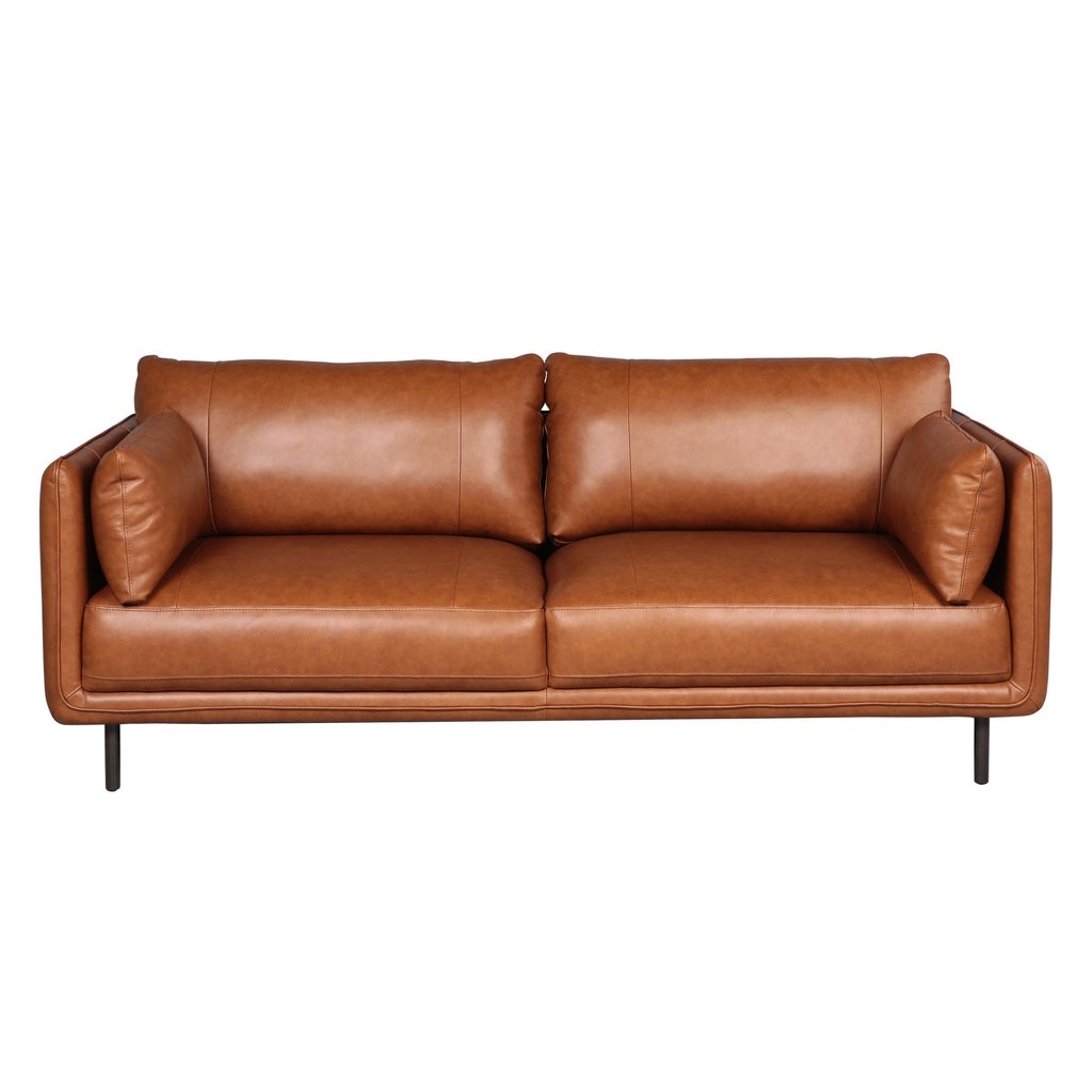 Simone Top Grain Leather Sofa with Two Matching Chairs