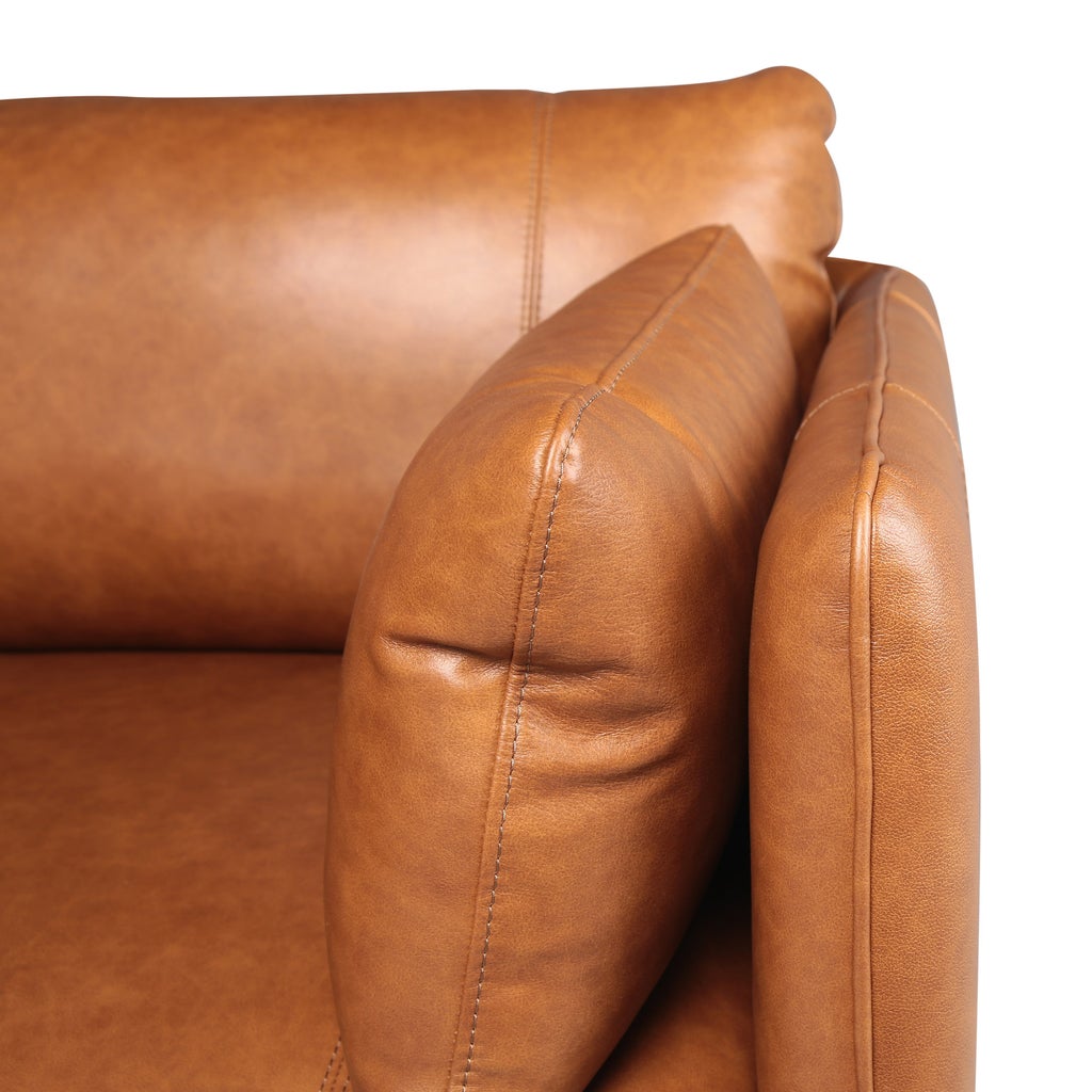 Simone Top Grain Leather Sofa with Two Matching Chairs