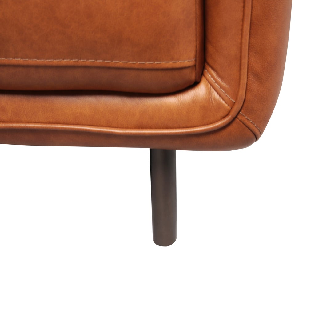 Simone Top Grain Leather Sofa with Two Matching Chairs