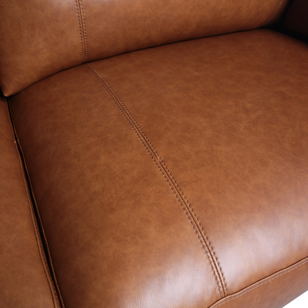 Simone Top Grain Leather Sofa with Two Matching Chairs