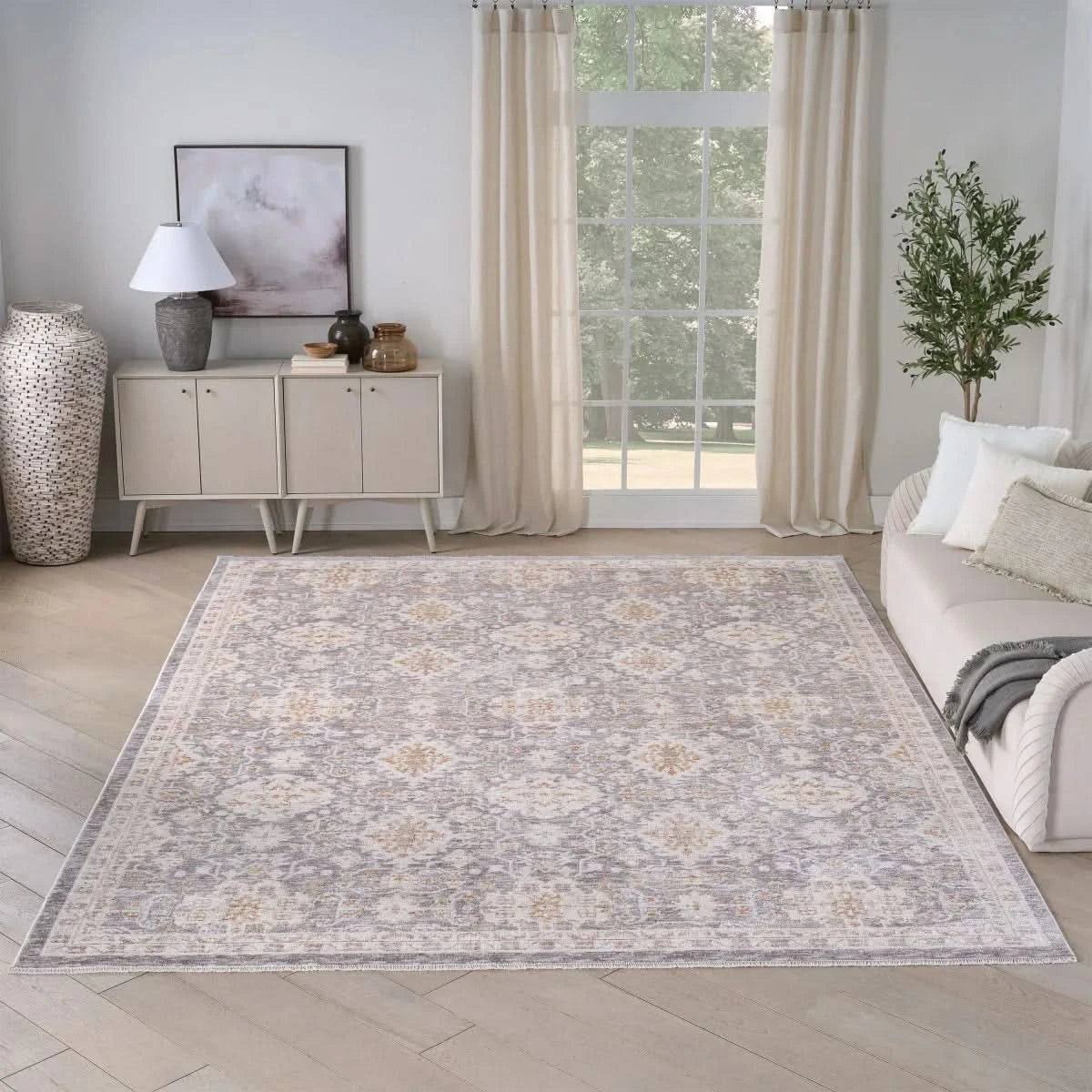Nourison Hastings Area Rug Collection, Cian Ivory/Gray