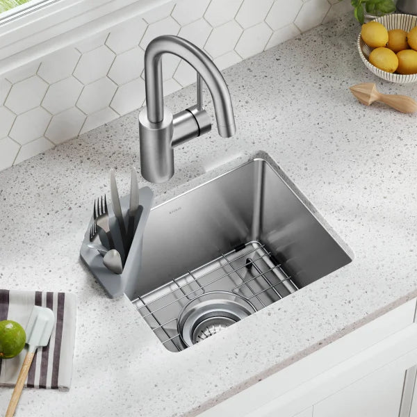 KRAUS Undermount Single Bowl 18 Gauge Stainless Steel Sink