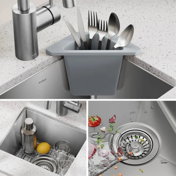 KRAUS Undermount Single Bowl 18 Gauge Stainless Steel Sink