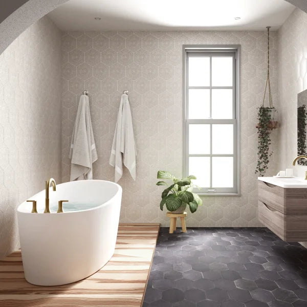 Jacuzzi Bria Freestanding White Acrylic Slipper Bath with Drain