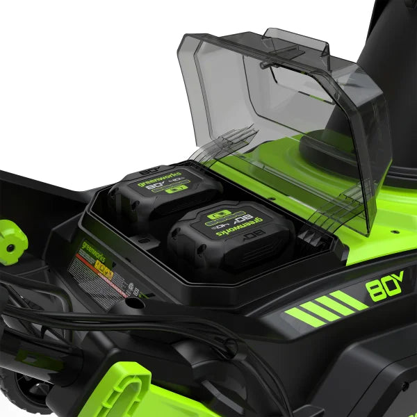 Greenworks 80V 22” Snow Thrower (2) 4.0Ah Batteries & Dual Port Charger