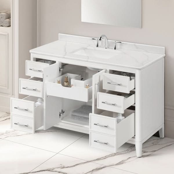 Loxley Rowe Venice Vanity with Quartz Top in White