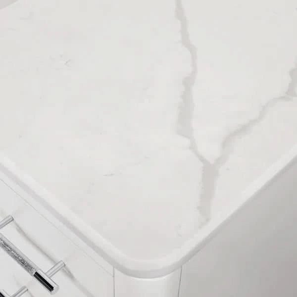 Loxley Rowe Venice Vanity with Quartz Top in White