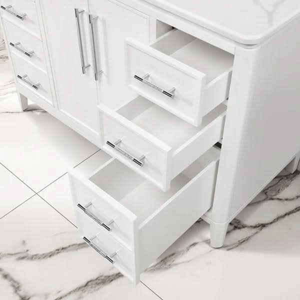 Loxley Rowe Venice Vanity with Quartz Top in White