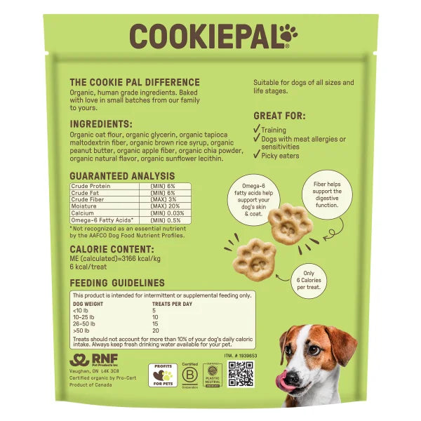 Cookie Pal Soft Baked Bites, Peanut Butter and Apple Dog Treats, 2 lb, 2-count