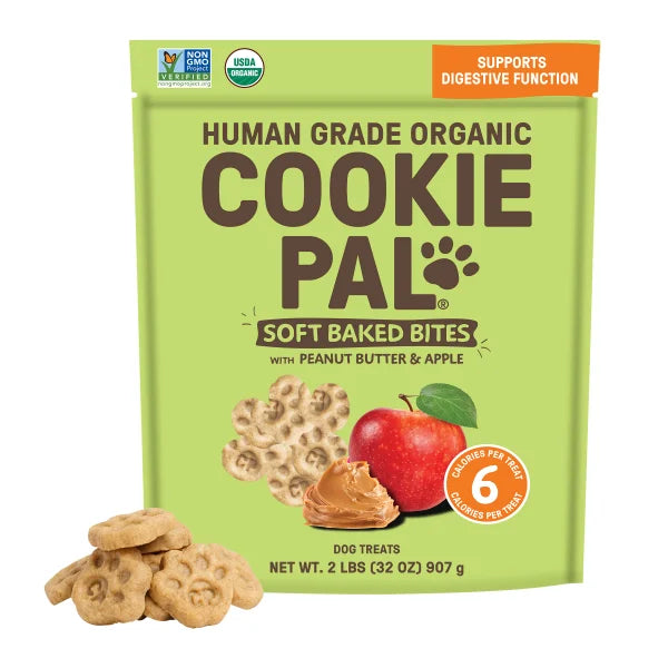 Cookie Pal Soft Baked Bites, Peanut Butter and Apple Dog Treats, 2 lb, 2-count