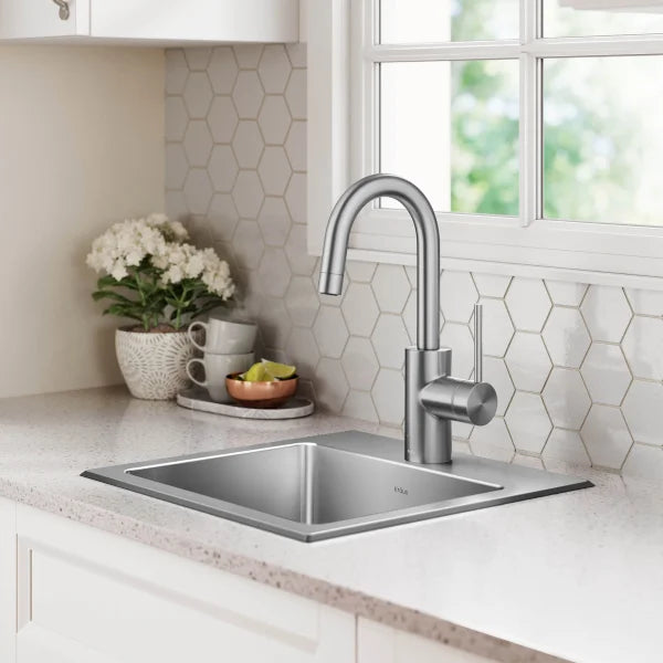 KRAUS Drop In Single Bowl 18 Gauge Stainless Steel Sink