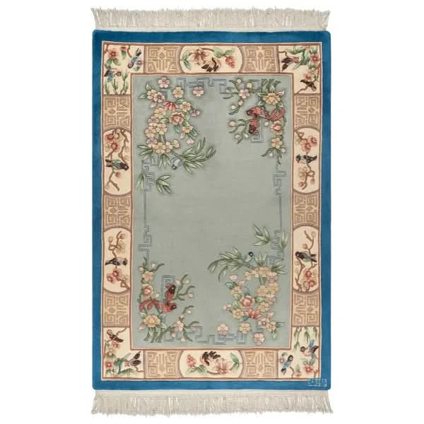 Pagoda Hand Knotted Rug Collection, Arabel Light Blue